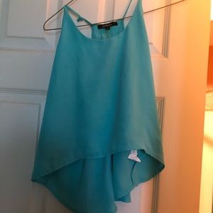 Turquoise summer flowy shirt